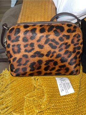 Talbots Leopard Print Crossbody in Brown and Black
